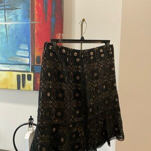 Ann Taylor Black Lace Skirt Size 12